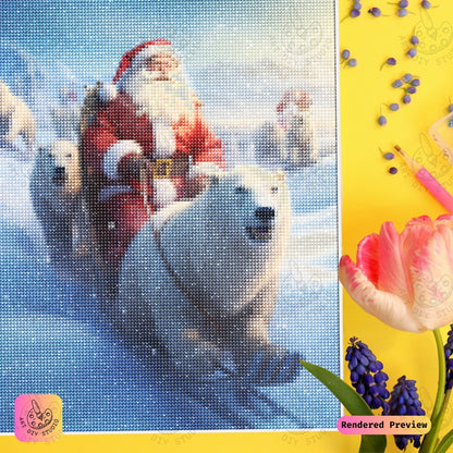 Artdiystudio Santas Polar Adventure Diy Diamond Painting Kit A Thrilling Holiday Journey 4