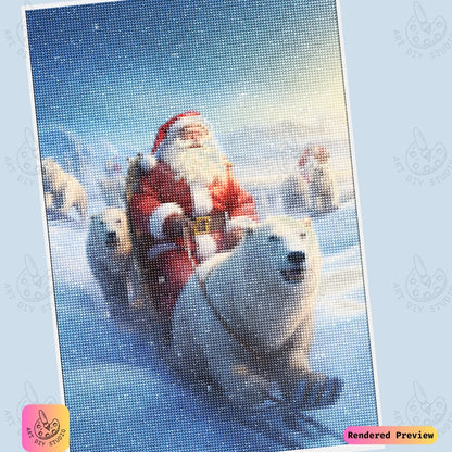 Artdiystudio Santas Polar Adventure Diy Diamond Painting Kit A Thrilling Holiday Journey