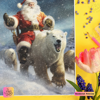 Artdiystudio Santas Polar Expedition Diy Diamond Painting Kit A Thrilling Christmas Journey 4