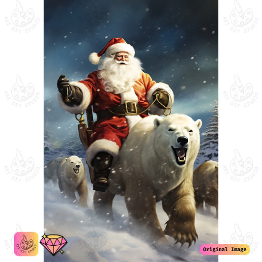 Artdiystudio Santas Polar Expedition Diy Diamond Painting Kit A Thrilling Christmas Journey 6