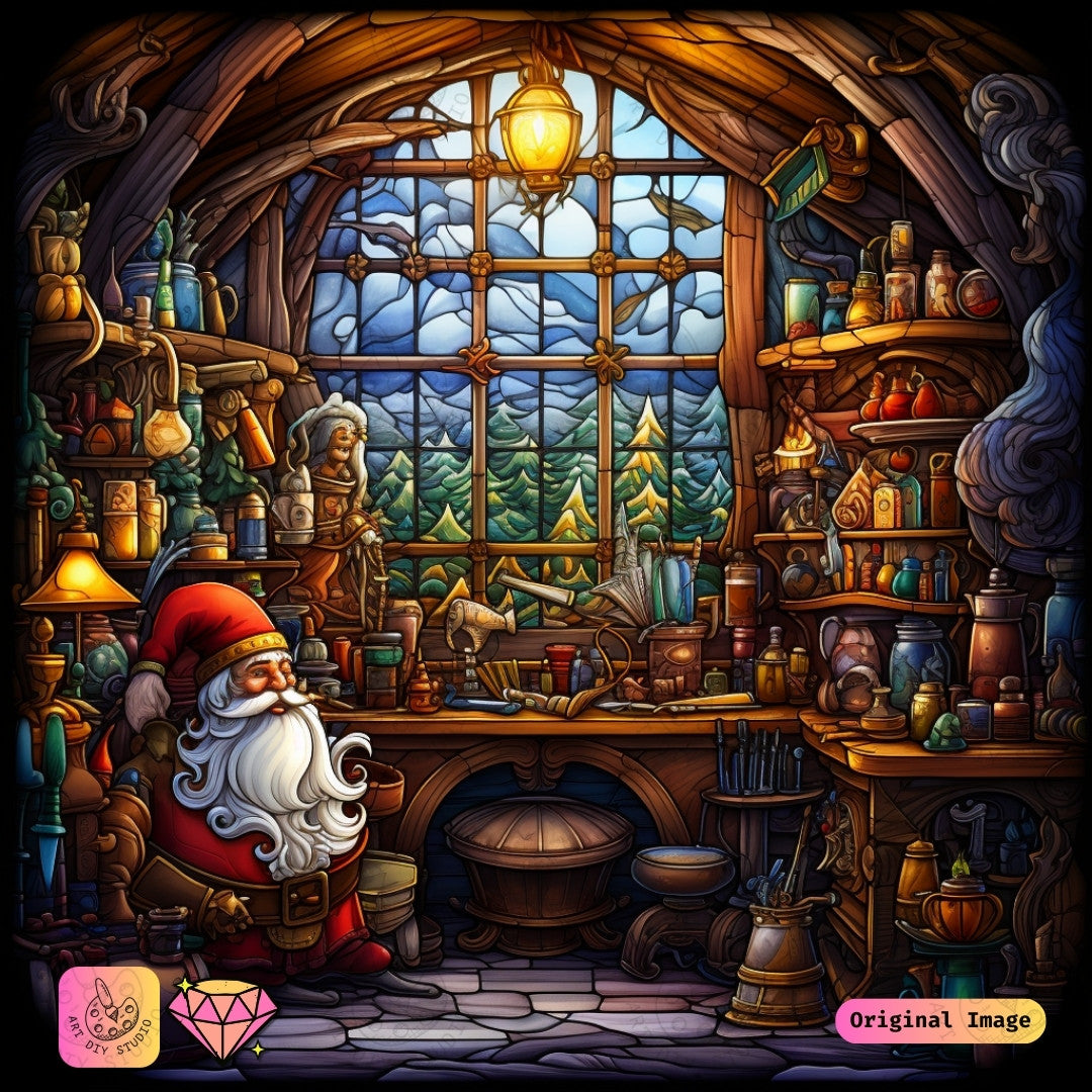 Artdiystudio Santas Secret Workshop Diy Diamond Painting Kit A Festive Crafting Journey 6