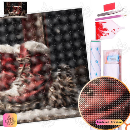 Artdiystudio Santas Winter Boots Diy Diamond Painting Kit A Cozy Christmas Craft 2