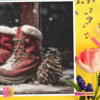 Artdiystudio Santas Winter Boots Diy Diamond Painting Kit A Cozy Christmas Craft 4