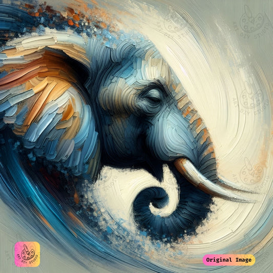 Artdiystudio Serene Elephant Grace Diy Diamond Painting Kit A Soulful Journey In Art
