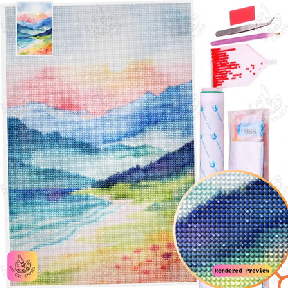 Artdiystudio Serene Shores Bliss Diy Diamond Painting Kit A Calm Seaside Retreat 5