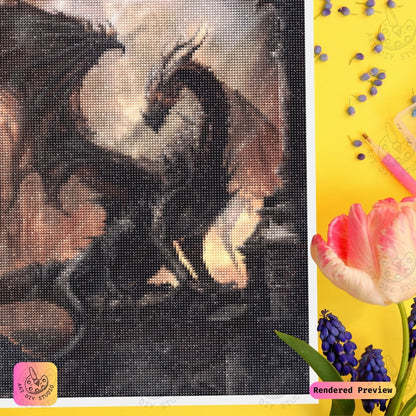 Artdiystudio Shadow Throne Guardian Diy Diamond Painting Kit A Regal Fantasy Vision 3