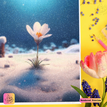 Artdiystudio Snowflower Serenity Diy Diamond Painting Kit A Symbol Of Resilience And Beauty 3