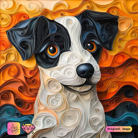 Artdiystudio Spirited Pups Portrait Diy Diamond Painting Kit A Vibrant Craft For Dog Lovers 6
