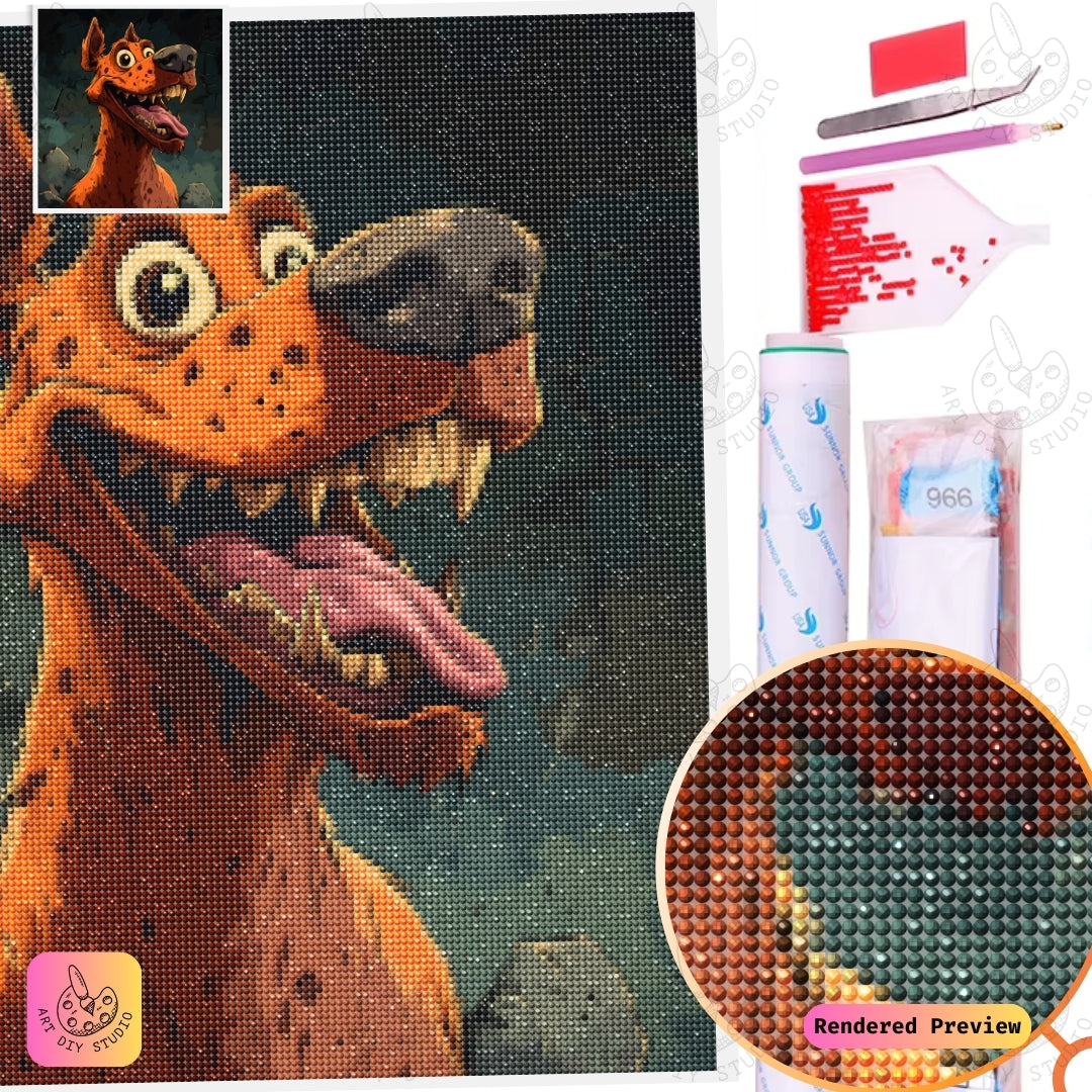 Artdiystudio Spooky Spotted Hound Diy Diamond Painting Kit A Bold Eerie Art Craft 2