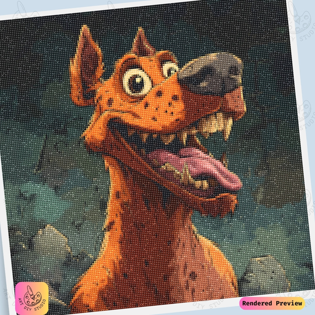 Artdiystudio Spooky Spotted Hound Diy Diamond Painting Kit A Bold Eerie Art Craft