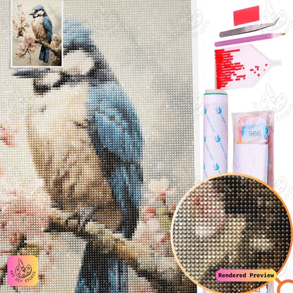 Artdiystudio Springtime Blue Jay Diy Diamond Painting Kit A Gentle Escape Into Nature 2
