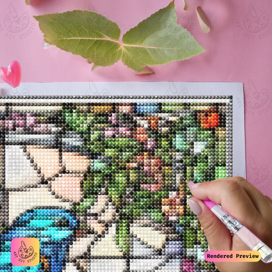 Artdiystudio Stained Glass Bluebird Elegance Diy Diamond Painting Kit A Masterpiece Of Intricate Beauty 3
