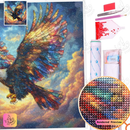 Artdiystudio Stained Glass Majesty Eagle Diy Diamond Painting Kit A Radiant Celebration Of Beauty And Power 2
