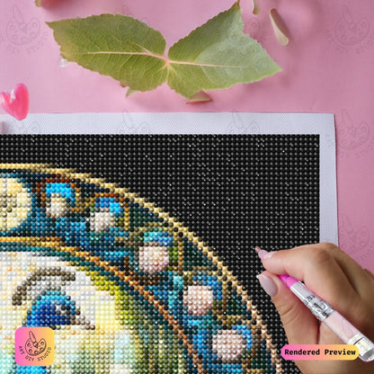 Artdiystudio Stained Glass Peacock Elegance Diy Diamond Painting Kit Craft A Timeless Beauty 3
