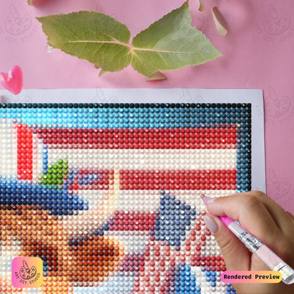 Artdiystudio Star Spangled Moo Diy Diamond Painting Kit Celebrate With Patriotic Charm 4