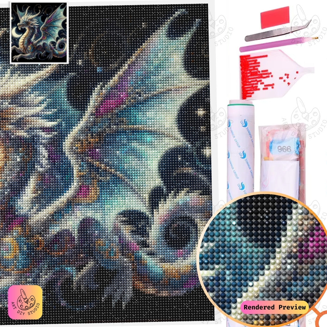 Artdiystudio Starlight Dragon Radiance Diy Diamond Painting Kit A Celestial Masterpiece 5