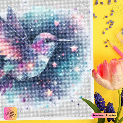 Artdiystudio Starlight Hummingbird Diy Diamond Painting Kit A Cosmic Flight Of Color 3