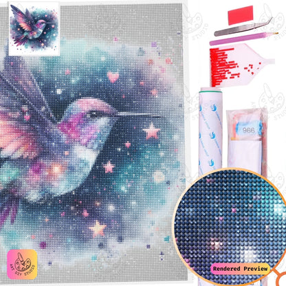 Artdiystudio Starlight Hummingbird Diy Diamond Painting Kit A Cosmic Flight Of Color 5