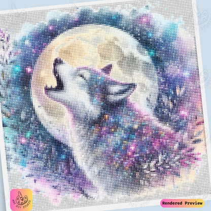 Artdiystudio Starlit Howl Diy Diamond Painting Kit A Cosmic Dreamscape 6