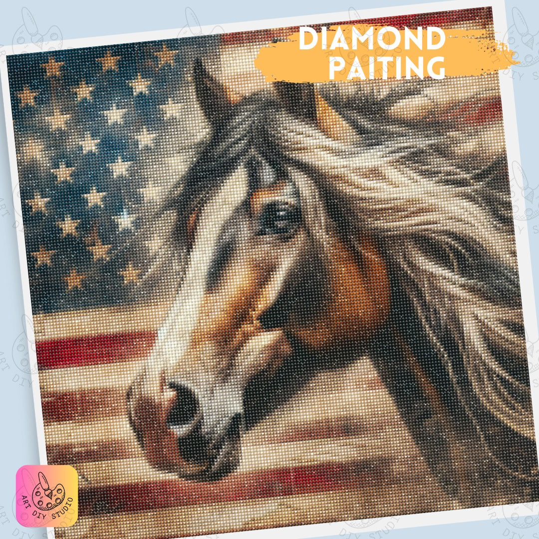 Artdiystudio Stars And Steeds Diamond Painting Kit Celebrate American Pride Product Image 4