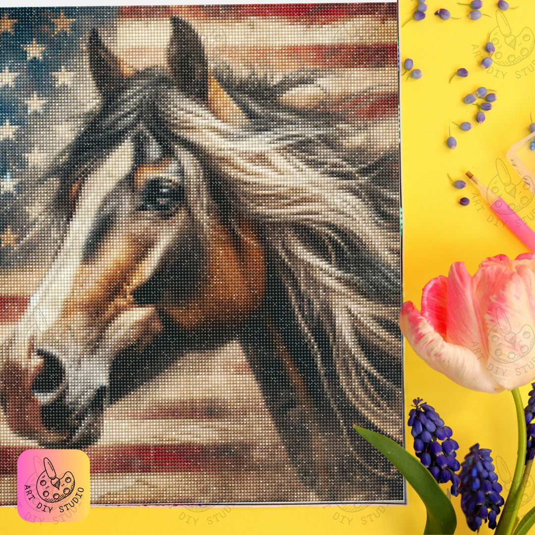 Artdiystudio Stars And Steeds Diamond Painting Kit Celebrate American Pride Product Image 6