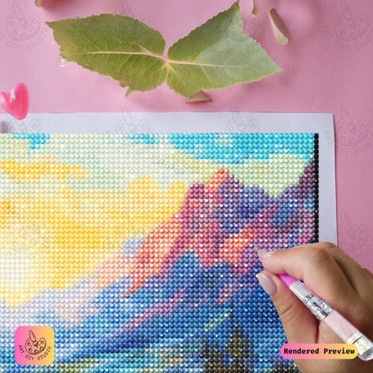 Artdiystudio Sunlit Meadow Bliss Diy Diamond Painting Kit A Tranquil Nature Escape 4