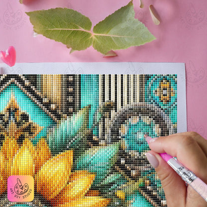 Artdiystudio Sunlit Oasis Diy Diamond Painting Kit Bring Home Artisanal Elegance 5