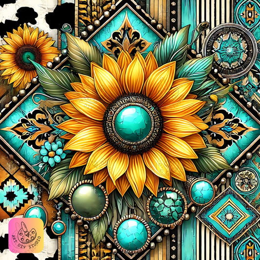 Artdiystudio Sunlit Oasis Diy Diamond Painting Kit Bring Home Artisanal Elegance 8