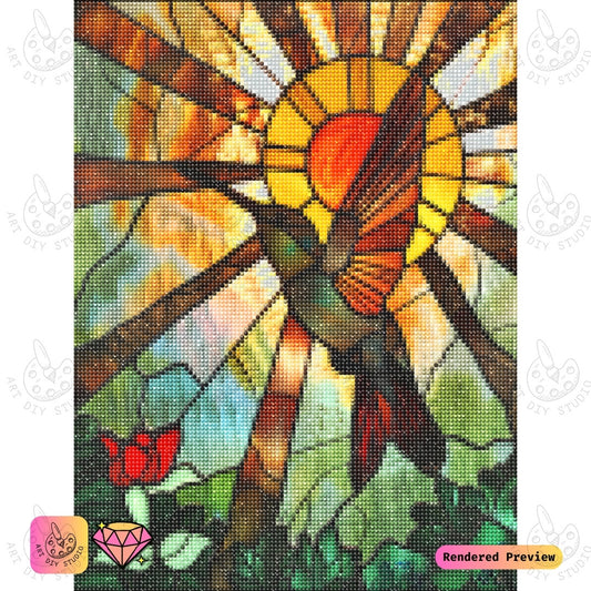 Artdiystudio Sunrise Hummingbird Diy Diamond Painting Kit A Burst Of Color And Light 2