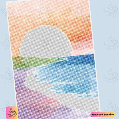 Artdiystudio Sunset Shores Escape Diy Diamond Painting Kit A Tranquil Seaside Journey 6
