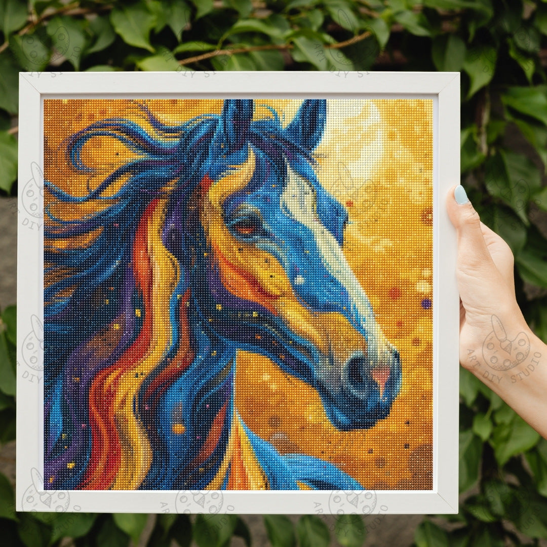 Artdiystudio Sunset Stallion Blaze A Colorful And Expressive Diy Diamond Painting Experience 2