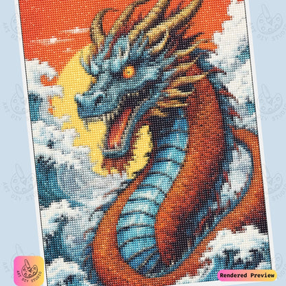 Artdiystudio Tidal Flame Warden Diy Diamond Painting Kit A Mythical Aquatic Vision 6