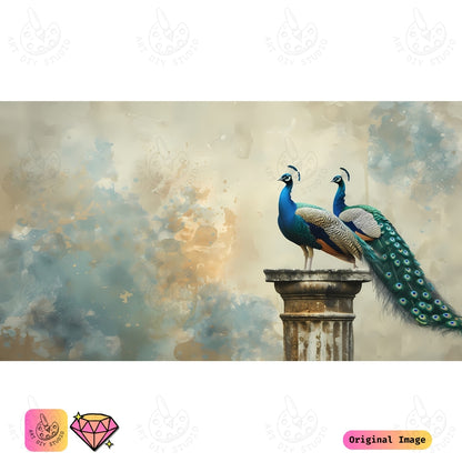 Artdiystudio Timeless Peacock Duo Diy Diamond Painting Kit A Graceful Touch Of Beauty 6