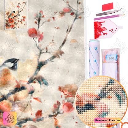 Artdiystudio Tranquil Chickadee Diy Diamond Painting Kit A Moment Of Peace In Nature 2