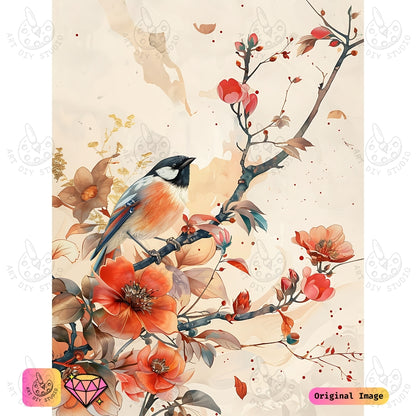 Artdiystudio Tranquil Chickadee Diy Diamond Painting Kit A Moment Of Peace In Nature 6