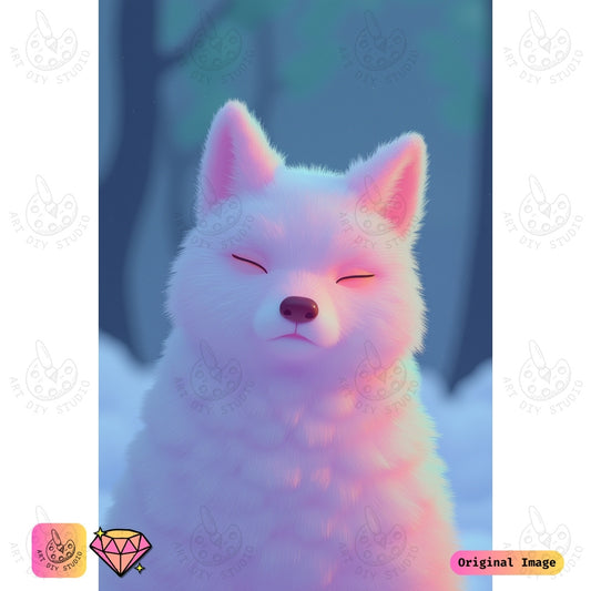 Artdiystudio Tranquil Fox Serenity Diy Diamond Painting Kit A Peaceful Dreamscape