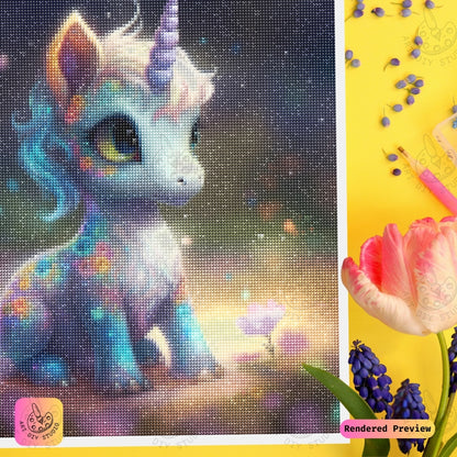 Artdiystudio Twilight Blossom Unicorn Diy Diamond Painting Kit A Tiny Magical Marvel 3