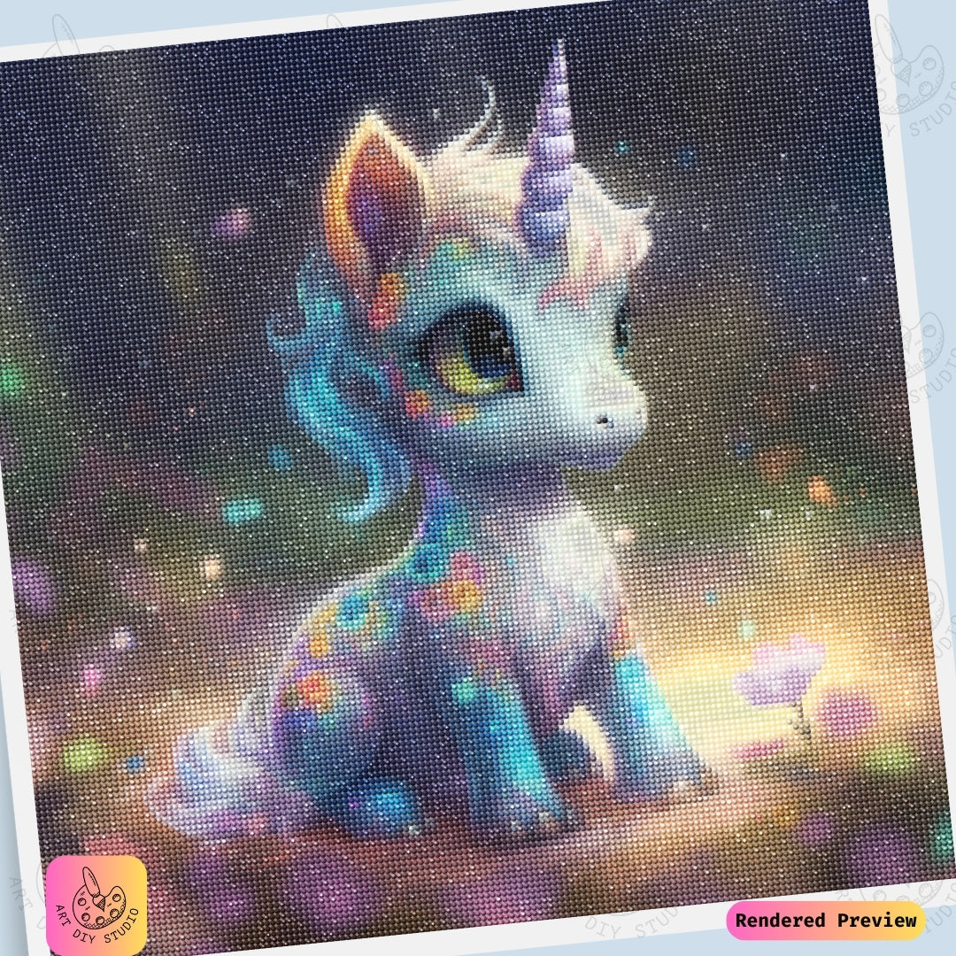 Artdiystudio Twilight Blossom Unicorn Diy Diamond Painting Kit A Tiny Magical Marvel 6