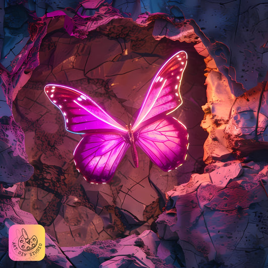 Artdiystudio Twilight Butterfly Glow Mesmerizing Diy Diamond Painting Art Kit Product Image 8