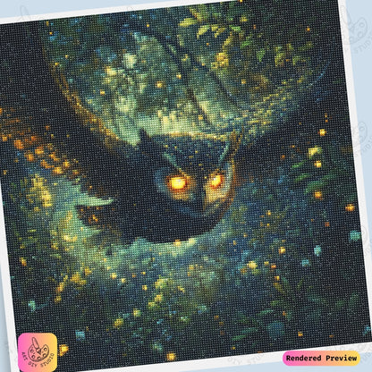 Artdiystudio Twilight Forest Guardian Diy Diamond Painting Kit A Magical Owl Adventure 5