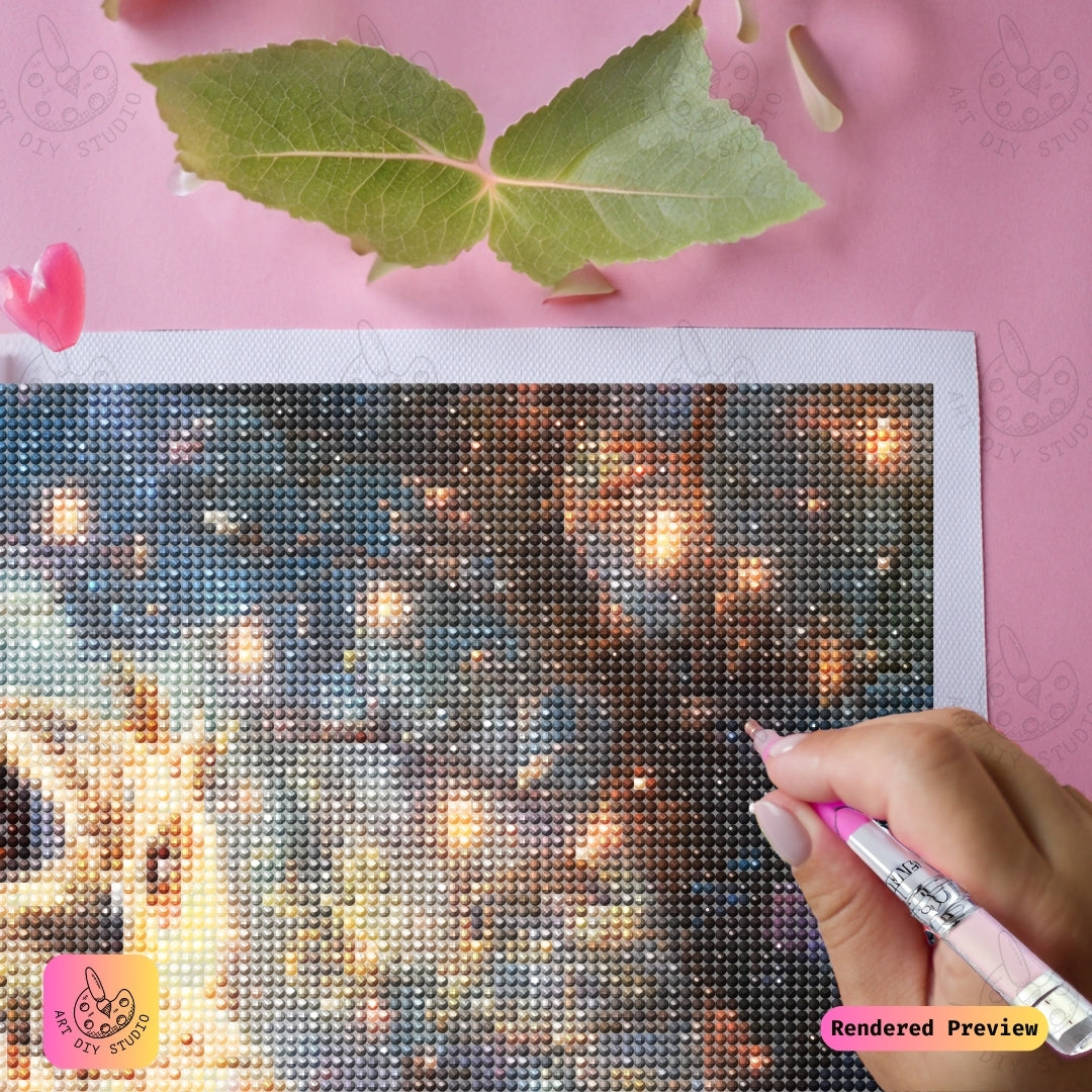 Artdiystudio Twilight Majesty Owl Diy Diamond Painting Kit A Regal Forest Glow 4