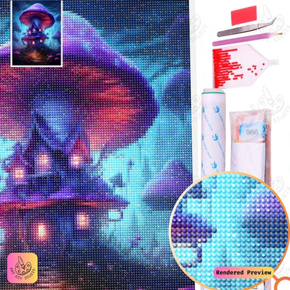 Artdiystudio Twilight Mushroom Manor Diy Diamond Painting Kit A Mystical Journey In Art 5