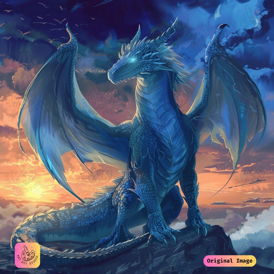 Artdiystudio Twilight Sky Guardian Diy Diamond Painting Kit A Majestic Vision In Art