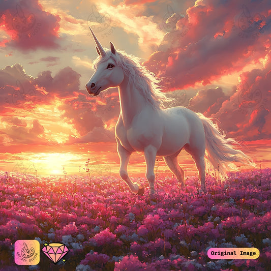 Artdiystudio Twilight Unicorns Meadow Diy Diamond Painting Kit A Dreamy Fantasy Craft