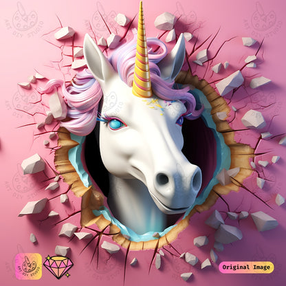 Artdiystudio Unicorn Breakthrough Diy Diamond Painting Kit A Bold And Magical Statement