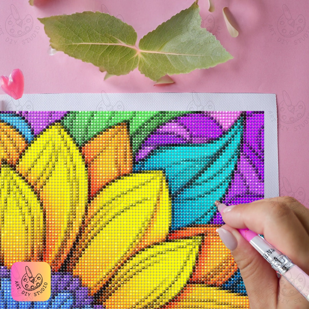 Artdiystudio Vibrant Bloom Symphony Diy Diamond Painting Kit Color Your World 5