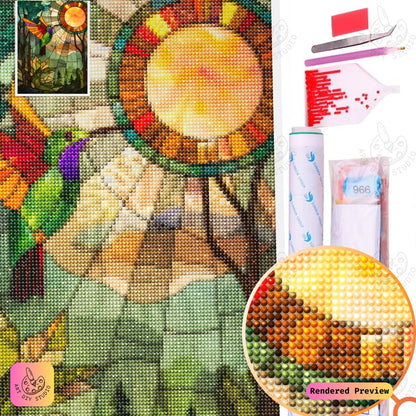 Artdiystudio Vivid Hummingbird Diy Diamond Painting Kit A Burst Of Natures Colors 5