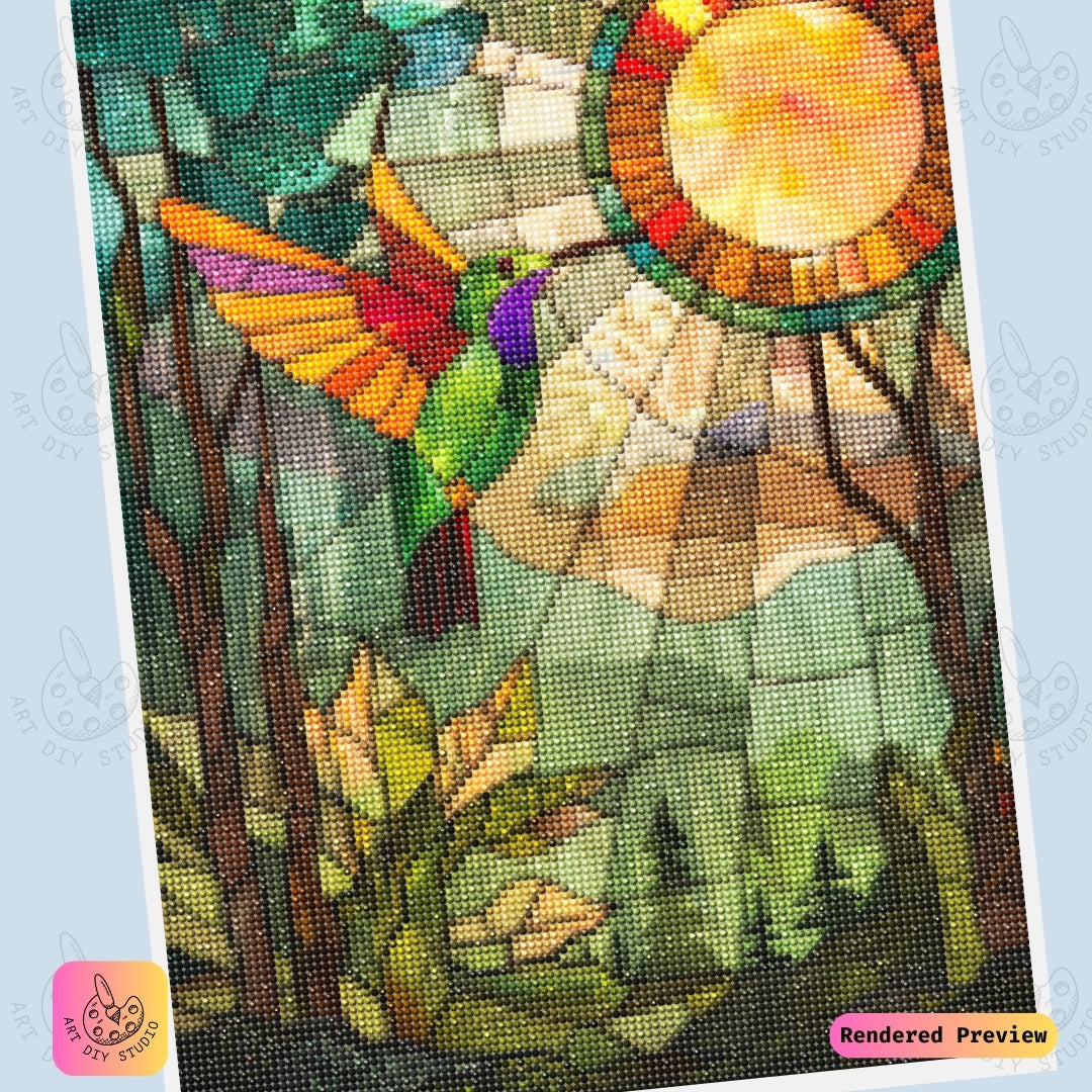 Artdiystudio Vivid Hummingbird Diy Diamond Painting Kit A Burst Of Natures Colors 6