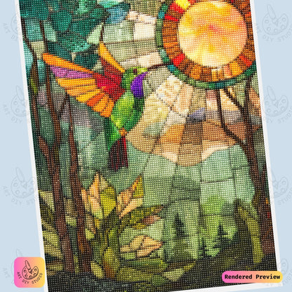 Artdiystudio Vivid Hummingbird Diy Diamond Painting Kit A Burst Of Natures Colors 6
