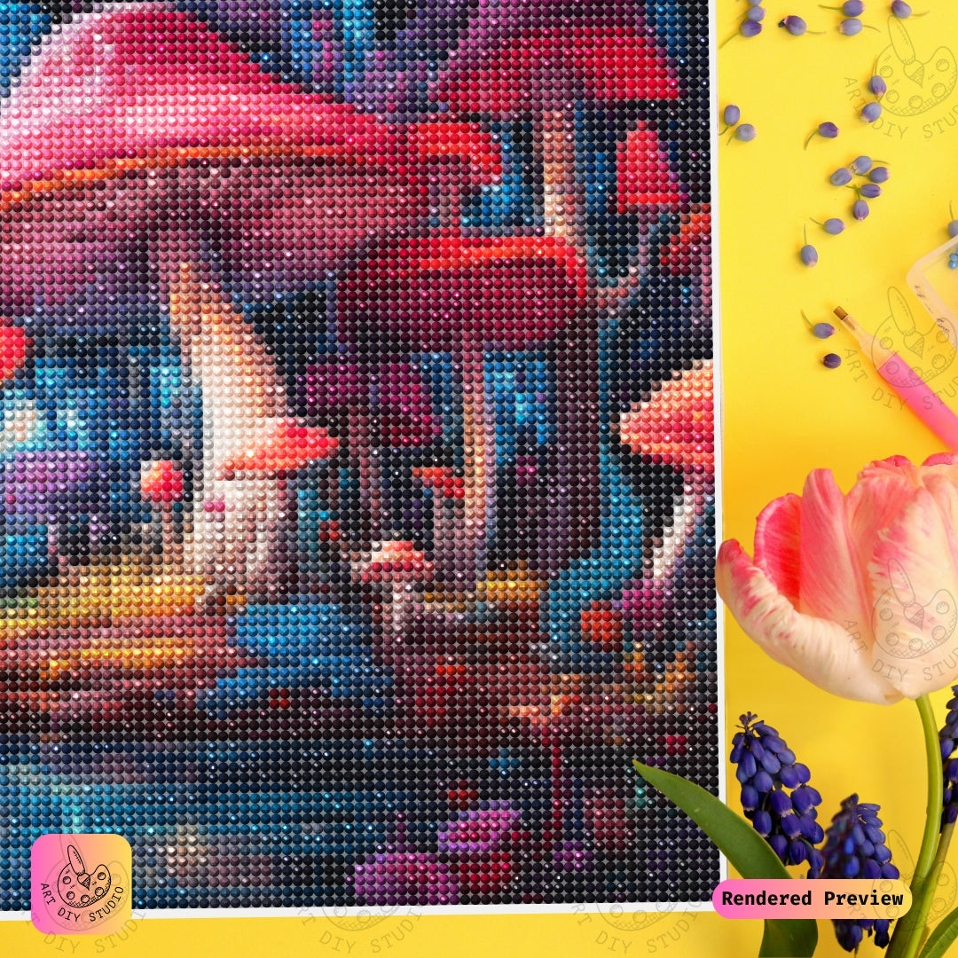 Artdiystudio Vivid Mushroom Reflections Diy Diamond Painting Kit A Magical Forest Escape 3